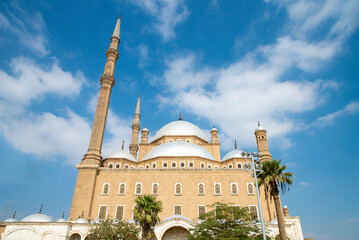 Fototapeta na wymiar Exterior view of Alabaster Mosque, Islamic Quarter, Cairo, Egypt