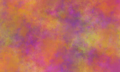 Fototapeta premium Abstract translucent watercolor background in purple, green, yellow and red tones. Copy space, horizontal banner.