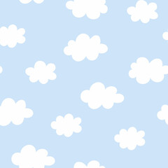 Seamless pattern with clouds