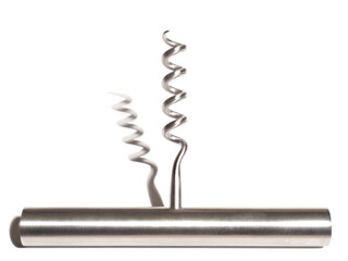 Corkscrew on an isolated white background.