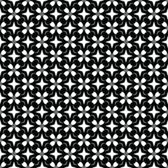 Obraz premium Black and white seamless pattern texture. Greyscale ornamental graphic design. Mosaic ornaments. Pattern template. Vector illustration. EPS10.