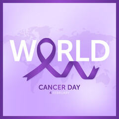 4 february world cancer day concept design vector illustration