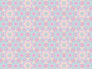 Exquisite and delicate pink lacy patterns for fabric, packaging, wrapping paper and stationery. Repeating fashion print on a blush nude background.