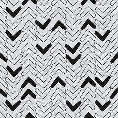 Vector hand drawn chevron. Abstract background with brush strokes. Vector seamless zig zag arrows.