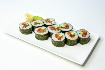 sushi on a plate