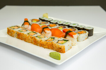 sushi on a plate