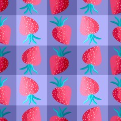 Fruit seamless strawberry pattern for fabrics and textiles and packaging and gifts and cards and linens 