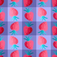 Fruit seamless strawberry pattern for fabrics and textiles and packaging and gifts and cards and linens 