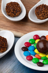 Brazilian dessert brigadier of chocolate.