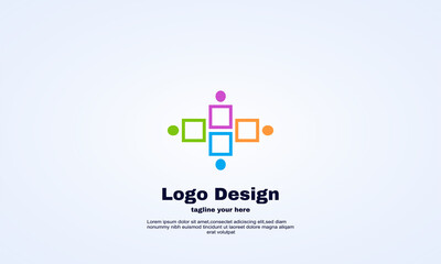 vector community people logo design template creative
