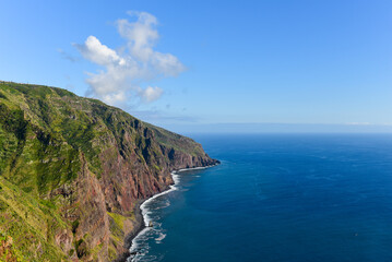 Fototapeta na wymiar The coast of Madeira, Portugal. Ponta do Pargo.