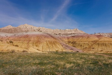 Badlands colored hills