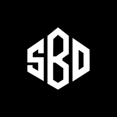 SBO letter logo design with polygon shape. SBO polygon and cube shape logo design. SBO hexagon vector logo template white and black colors. SBO monogram, business and real estate logo.