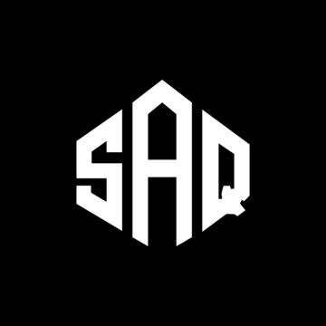 SAQ letter logo design with polygon shape. SAQ polygon and cube shape logo design. SAO hexagon vector logo template white and black colors. SAQ monogram, business and real estate logo.