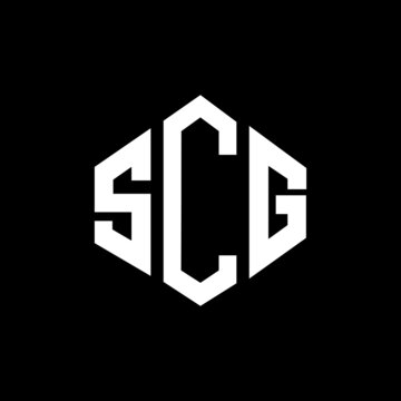 SCG letter logo design with polygon shape. SCG polygon and cube shape logo design. SCG hexagon vector logo template white and black colors. SCG monogram, business and real estate logo.