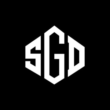 SGD letter logo design with polygon shape. SGD polygon and cube shape logo design. SGD hexagon vector logo template white and black colors. SGD monogram, business and real estate logo.