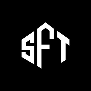 SFT letter logo design with polygon shape. SFT polygon and cube shape logo design. SFT hexagon vector logo template white and black colors. SFT monogram, business and real estate logo.