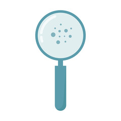 Magnifying glass vector flat Illustration.