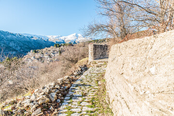 Fototapeta na wymiar Kallarites village, a traditional village in Epirus, Ioannina, Greece