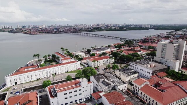 Downtown S&atilde;o Lu&iacute;s, Maranh&atilde;o, Brazil. Northeast Brazil. Historic center of downtown Sao Lu&iacute;s, Maranh&atilde;o. Historic buildings. Medieval church. Downtown Sao Luis, Brasil