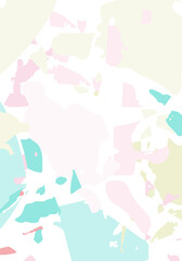Terrazzo modern abstract template. Pink and blue