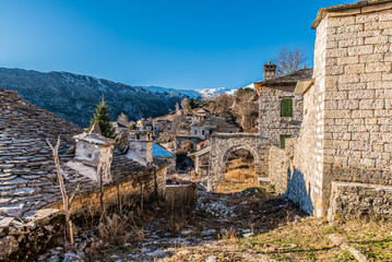 Kallarites village, a traditional village in Epirus, Ioannina, Greece