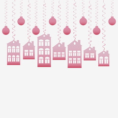 advertising banner or postcard - housewarming, sale or rental of housing on a turnkey basis. Apartments or houses