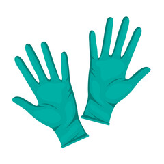 Fototapeta premium Medical rubber gloves. Covid-19, epidemic prevention concept