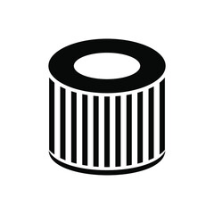 car oil filter flat icon
