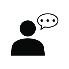 person with speech bubble icon