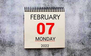 Save the Date written on a calendar - February 07