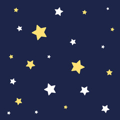 Night of Stars pattern with white and yellow stars.