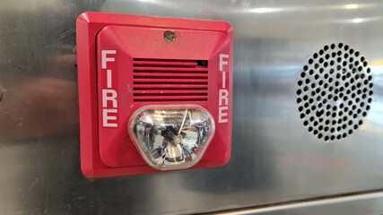 fire emergency button in a public place
