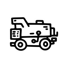 industrial air heater line vector doodle simple icon