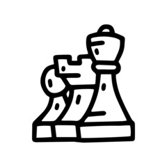 business strategy line vector doodle simple icon