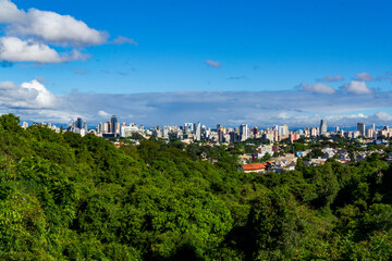 view of the city from the hill