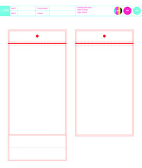 Customizable Bag Packaging Vector Illustration, Custom Dieline Scaled Template, True to size Package Design, Editable Vector Adobe Illustrator Template, Real Size Package Design Dimension Print Ready