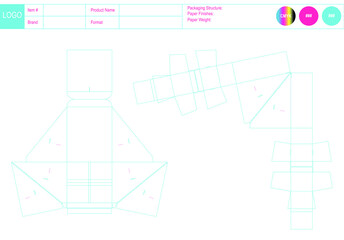 Standing Toothbrush Dental PDQ Packaging Dieline Engaging Vector Graphic for Impactful Product Display Organized Shelf Presentation in the Dental Supply Industry Custom Display Shelf Production Ready