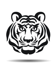 Tiger head, Vector Illustration and icon.