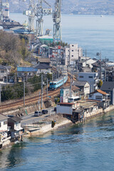 EOSRP.広島尾道、青色キハ電車。