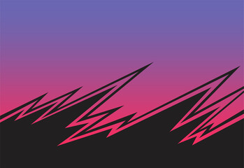 Abstract background with gradient spikes and jagged zigzag line pattern and some copy space are