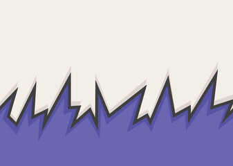 Abstract background with purple spikes and jagged zigzag line pattern and some copy space are