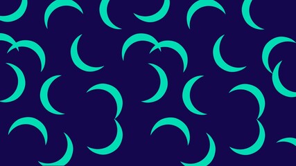 三日月散らし　濃紺