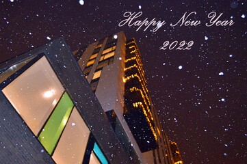 Happy New Year 2022 as background.Happy New Year 2022 greeting card and poster design.....