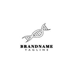 double helix logo cartoon template icon design black isolated vector illustration