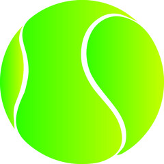 tennis ball icon, vector colored tennis ball illustration for web and app.