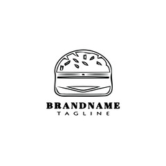 burger logo template icon design vector illustration