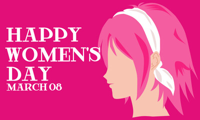 Vector graphic of world women's day good for world women's day celebration. flat design. flyer design.flat illustration.