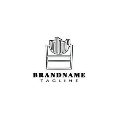 french fries logo icon design template vector