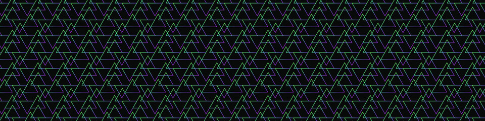 Fototapeta premium Modern horizontal banner or background with pattern of triangles. Modern abstract wallpaper. Vector texture EPS 10